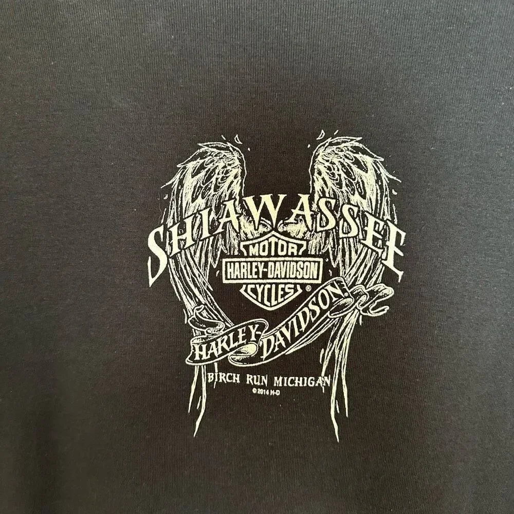 Harley Davidson Women’s 2014 Shiawassee Birch Run, MI Semi Sheer Tattoo Sleeve L - Picture 8 of 8